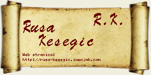 Rusa Kesegić vizit kartica